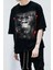 Siyah Goril Oversize Büyük Baskılı T-Shirt 1