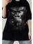 Siyah Goril Oversize Büyük Baskılı T-Shirt 2