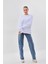 Kalın Kışlık Oversize Basic Bisiklet Yaka Kar Tanesi Baskılı Beyaz Yılbaşı Sweatshirt 3