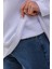 Kalın Kışlık Oversize Basic Bisiklet Yaka Kar Tanesi Baskılı Beyaz Yılbaşı Sweatshirt 4