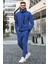 Indigo Baskılı Regular Fit Erkek Eşofman Takımı 1