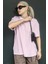 Pembe Çizgili Bisiklet Yaka Tişört MG1656 2