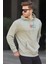 Mint Yeşili Kapüşonlu Nakışlı Erkek Sweatshirt 6145 1