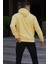 Sarı Kapüşonlu Nakışlı Erkek Sweatshirt 6145 2