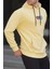 Sarı Kapüşonlu Nakışlı Erkek Sweatshirt 6145 3