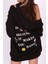 Mad Girls Siyah Kapüşonlu Sırt Baskılı Sweatshirt MG1195 3