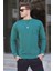 Koyu Yeşil Regular Fit Basic Sweatshirt 6136 1