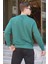 Koyu Yeşil Regular Fit Basic Sweatshirt 6136 2