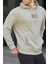 Mint Yeşili Kapüşonlu Nakışlı Erkek Sweatshirt 6145 3