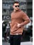 Kahverengi Kapüşonlu Düğme Detaylı Sweatshirt 6150 1
