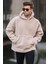 Bej Oversize Peluş Erkek Sweatshirt 6160 1