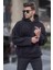 Siyah Oversize Peluş Erkek Sweatshirt 6160 2