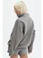 Boyalı Gri Fermuar Detaylı Oversize Sweatshirt MG1933 5