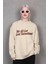 Bej Baskılı Sweatshirt MG1901 1