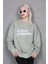 Mint Yeşili Baskılı Sweatshirt MG1901 1