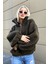 Haki Peluş Fermuar Yaka Sweatshirt MG1413 2