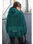 Petrol Mavi Baskılı Oversize Sweatshirt MG1287 1