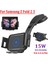 S15 Araç Şarj Cihazı ile 15W Otomatik Sıkma Araç Kablosuz Şarj Cihazı Samsung Galaxy Z Fold 3 2 NOTE20 S20 iPhone 13 12 11 Hava Firar Dağı Telefon Tutucu (Yurt Dışından) 2
