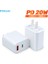 20W Ingiltere Tak 20W Hızlı Şarj 3.0 Tip C Pd USB Şarj Cihazı iPhone 13 12 Pro Max Samsung Xiaomi 2 Port Hızlı Şarj Duvar Seyahat Adaptör Fişi (Yurt Dışından) 2