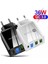 Abd Siyah Hızlı Şarj Cep Telefonu Şarj Cihazı PD36W + Qc3.0 2.4A Çift USB Çok Bağlantı Noktalı USB Seyahat Şarj Cihazı, Pd Şarj Kafası ile (Yurt Dışından) 4