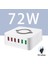 72W Ab Tak 100W 8 Bağlantı Noktalı USB Şarj Cihazı Hızlı Şarj 3.0 Adaptör Hub Kablosuz Şarj Cihazı iPhone 11 13 Samsung Için Şarj Istasyonu Pd Hızlı Şarj Cihazı (Yurt Dışından) 1