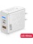 Beyaz Abd Tak 65W Gan USB C Şarj Cihazı Pd iPhone 14 Için Hızlı Değiştirme Huawei Xiaomi Samsung Qc 3.0 Cep Telefonları USB Tip C Şarj Cihazı Telefon Adaptörü (Yurt Dışından) 1