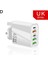Ingiltere Beyaz 65W USB Tip C Şarj Cihazı USB Hızlı Şarj 3.0 IPhone 14 13 Pro Için 5 Bağlantı Noktası Huawei Xiaomi Samsung USB Tip C Şarj Cihazı (Yurt Dışından) 1