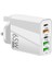 Ingiltere Beyaz 65W USB Tip C Şarj Cihazı USB Hızlı Şarj 3.0 IPhone 14 13 Pro Için 5 Bağlantı Noktası Huawei Xiaomi Samsung USB Tip C Şarj Cihazı (Yurt Dışından) 5