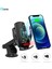 Hava Firar Siyah Otomatik Sıkma 15W Hızlı Kablosuz Araç Şarj Cihazı iPhone 12 11 Xs Xr x 8 Samsung S21 20 Xiaomi Mi 11 Cep Telefonu Şarj Cihazı (Yurt Dışından) 2