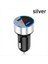 Gümüş 3.1A LED Ekran Çift USB Araç Şarj Cihazı Evrensel Cep Telefonu Alüminyum Araç Şarj Cihazı Huawei Xiaomi Samsung iPhone 11 Pro Max Için (Yurt Dışından) 1