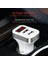 Siyah Hoco Araç Şarj Cihazı Dijital Ekran Çift USB Bağlantı Noktası iPhone iPad Samsung Xiaomi Telefon Şarj Adaptörü 3.1A Araç Şarj Cihazı Çift USB (Yurt Dışından) 3