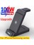 B20-W Apple 100W 3'ü 1 Arada Kablosuz Şarj Cihazı Standı Hızlı Şarj Istasyonu iPhone 11 12 13 14 Samsung S22 S21 Galaxy Apple Watch 8 7 6 (Yurt Dışından) 5