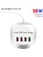 Ingiltere Tak Qc3.0 4 Port USB Şarj Hub'ı 20W Pd Qc3.0 Hızlı Şarj 3.0 Telefon Şarj Cihazı Hızlı Şarj Adaptörü Istasyonu iPhone Xiaomi Samsung Huawei Için (Yurt Dışından) 1