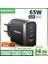Kr Tak Siyah Rocoren 65W Gan USB Tip C Şarj Cihazı Hızlı Şarj Qc 4.0 Pd 3.0 Qc4.0 Usbc Hızlı Şarj USB Şarj Cihazı iPhone 14 13 Pro MacBook (Yurt Dışından) 2