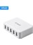 Au Fiş Dha 5u Beyaz Orıco Masaüstü USB Şarj Cihazı Serisi iPhone Samsung Xiaomi Huawei Için Çok Bağlantı Noktalı USB Şarj Istasyonu Ev Ofis Masası Şarj Istasyonu (Yurt Dışından) 1