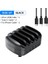 Au Fişi Siyah Kablo ile Orıco 5 Port USB Şarj Istasyonu Tutucu ile Dock 40W 5V2.4A USB Şarj Ücretsiz USB Kablosu iPhone Pc Tablet Için (Yurt Dışından) 1