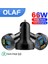 3usb Qc3.0 Olaf 66W Araç Şarj Cihazı Hızlı Şarj Çakmak Adaptörü 4 Portlu Araç Telefonu Şarj Cihazı iPhone 14 Xiaomi Samsung Için Hızlı Şarj (Yurt Dışından) 4
