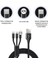 Mavi 3 In 1 USB Şarj Kablosu Samsung Xiaomi Huawei Apple Cep Telefonu USB Tip C Hızlı Şarj Cihazı Tablet Şarj Kablosu Aksesuarları (Yurt Dışından) 2
