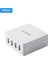 Ingiltere Tak Dha 4u Beyaz Orıco Masaüstü USB Şarj Cihazı Serisi iPhone Samsung Xiaomi Huawei Için Çok Bağlantı Noktalı USB Şarj Dock'u Ev Ofis Masası Şarj Istasyonu (Yurt Dışından) 1
