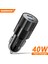 Siyah 40W 2 Port USB C Araç Şarj Cihazı Hızlı Şarj iPhone 14 13 12 11 Pro Promax x Xs Xsmax USB Tip C Araç Şarj Cihazı Telefon Adaptörü (Yurt Dışından) 2