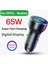 Siyah 1.5m Kablo ile 65W Supervooc 2.0 Araç Şarj Cihazı Dijital Ekran Hızlı Araç Şarj C Tipi Kablo Için Oppo Find X3 X2 Reno 5g Ace 2 X20 Realme X50 (Yurt Dışından) 1