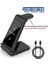 3'ü 1 Arada Siyah 25W Kablosuz Şarj Standı Samsung Galaxy Flip 4/S22 ULTRA/S21/S20/S10 Galaxy Izle 5 4 Aktif 2 1 Tomurcuklar 3 In 1 Hızlı Şarj (Yurt Dışından) 1
