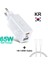 Beyaz Kablo ile 65W Gan Kore MacBook iPad Dizüstü Bilgisayar Için Şarj Cihazı USB Tip C Pd Qc 3.0 Kr Fiş iPhone 14 13 Pro Max Için Hızlı Şarj Adaptörü Samsung (Yurt Dışından) 1