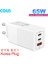 Kr Fiş W Gan 65W USB C Şarj Cihazı PD45W 20W Pps Qc3.0 Kore Kr Fiş Tipi C MacBook Samsung S20 S21 Note 20 Için Hızlı Şarj Adaptörü IPHONE14 (Yurt Dışından) 1