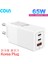 Kr Fiş W Gan 65W USB C Şarj Cihazı PD45W 20W Pps Qc3.0 Kore Kr Fiş Tipi C MacBook Samsung S20 S21 Note 20 Için Hızlı Şarj Adaptörü IPHONE14 (Yurt Dışından) 3