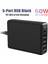 Ab 60W 5usb Pd Siyah 60W Çoklu USB Şarj Istasyonu 5 Bağlantı Noktalı Hub Tip C Şarj Cihazı Pd Hızlı Şarj Istasyonu Akıllı Şarj Cihazı iPhone Samsung Huawei Xiaomi Için (Yurt Dışından) 1