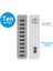 Ab 10 USB Beyaz 10 Bağlantı Noktalı Çoklu USB Şarj Istasyonu Hızlı Şarj 60W Hızlı Şarj Güç Adaptörü Ab iPhone Samsung Xiaomi Cep Telefonu Şarj Cihazı (Yurt Dışından) 3