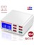 Ingiltere 896 Qc3.0 8A Qc3.0 LCD Ekranlı USB Şarj Cihazı 6 Port Masaüstü Cep Telefonu Şarj Cihazı Akıllı Telefonlar Tablet Pc Için Akıllı Hızlı Şarj (Yurt Dışından) 1