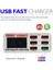Ingiltere 896 Qc3.0 8A Qc3.0 LCD Ekranlı USB Şarj Cihazı 6 Port Masaüstü Cep Telefonu Şarj Cihazı Akıllı Telefonlar Tablet Pc Için Akıllı Hızlı Şarj (Yurt Dışından) 2