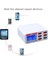 Au Tak 6 Bağlantı Noktalı USB Akıllı Telefon Şarj Cihazı LCD Geniş Ekran Otomatik Tanımlama Gerilim Akımı Cep Telefonu Şarj Istasyonu (Yurt Dışından) 2